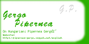 gergo pipernea business card